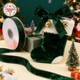 thumbnail image 1 of Christmas Wired Velvet Ribbon 5Yards,Soft Fabric Glitter Ribbon for Xmas Tree Decoration,Gift Wrapping,DIY Bow,Wreath Making,Holiday Home Party Supplies, 1 of 7