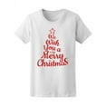 thumbnail image 1 of Christmas Wishes And Decorations T-Shirt Women -Image by Shutterstock, Female Large, 1 of 2