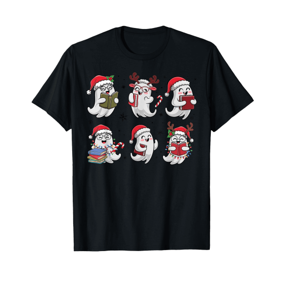 Christmas Women Adult T-Shirt – Santa Claus Graphic Tee, Holiday T-Shirt Idea
