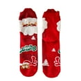 thumbnail image 1 of Christmas Women Coral Fleece Socks Print Thicker -slip Floor Socks Carpet So, 1 of 2