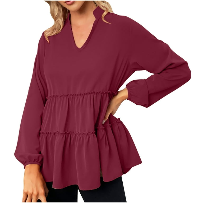 Fashion V-neck Casual Long-Sleeved Sweatshirt Fashion V-neck Casual Long-Sleeved Sweatshirt