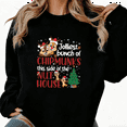 thumbnail image 1 of Christmas Women's Animal Jolliest Chipmunks Graphic Tee T-Shirt Print Top Round-neck long-sleeved Black S-3XL, 1 of 6