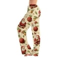 thumbnail image 1 of Christmas Women's Casual Long Pajama Pants Xmas Graphic Print Pjs Christmas Wide Leg Comfy Relaxed Fit Pants, 1 of 6