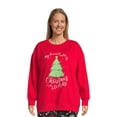 thumbnail image 1 of Christmas Women's Plus Size Light-Up Graphic Sweatshirt from Feeling Festive, 1 of 6