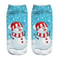 thumbnail image 1 of Christmas Women's Socks, Unisex Christmas Funny 3D Fashion Printed Casual Socks Cute Low Cut Ankle Socks, 1 of 1