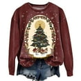 thumbnail image 1 of Christmas Women's Sweatshirts Merry Xmas Graphic Printed Sweaters Long Sleeve Crew Neck Blouses Casual Funny Holiday Shirts Pullover Top, 1 of 2