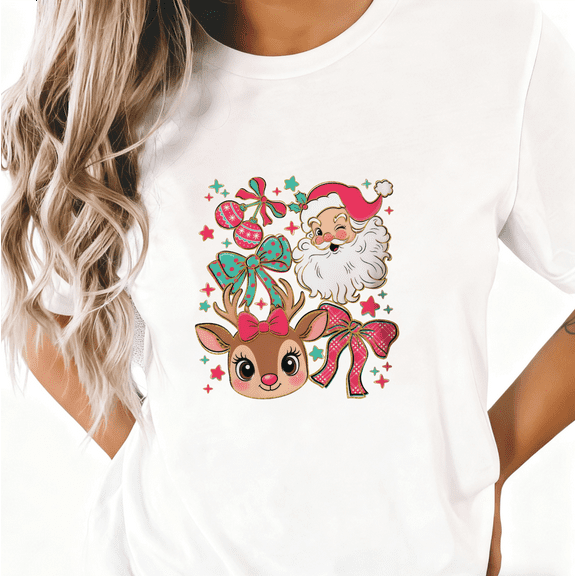 Christmas Women’s T-Shirt - Cute Holiday Shirts | Adult Christmas Tee with Festive Prints
