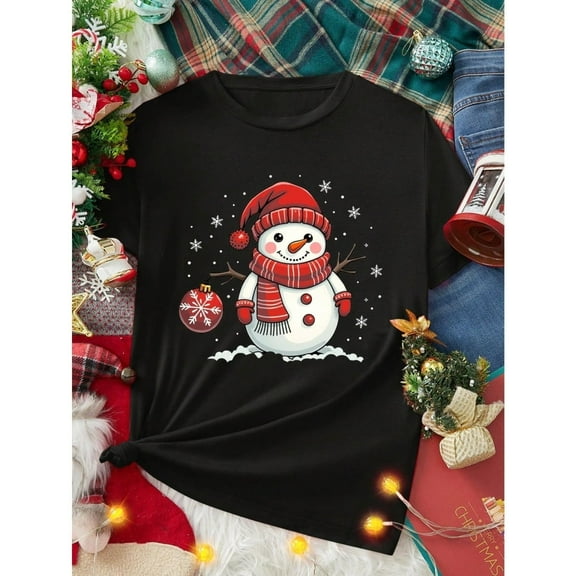 Christmas Women’s T-Shirt - Cute Holiday Shirts | Adult Christmas Tee with Festive Prints