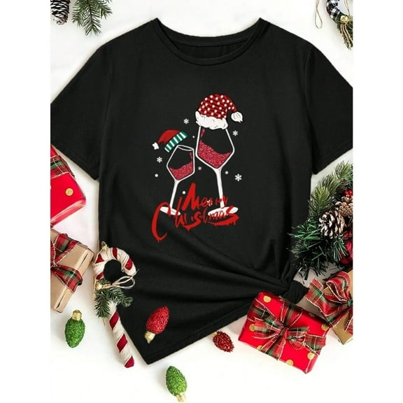 Christmas Women’s T-Shirt - Cute Holiday Shirts | Adult Christmas Tee with Festive Prints