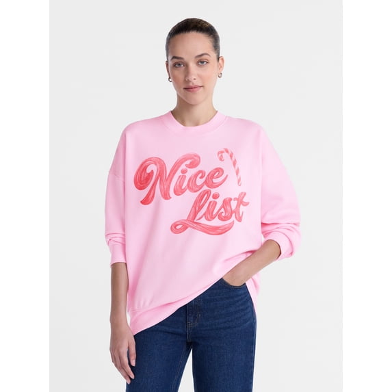 Christmas Women's and Women's Plus Fleece Sweatshirt from Holiday Time ...