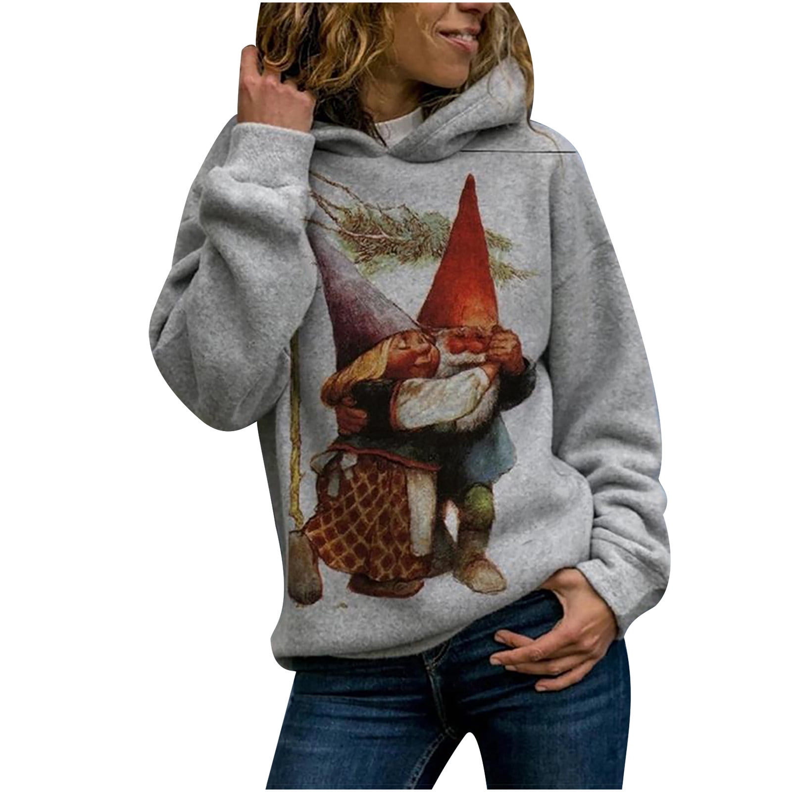 Christmas Womens Hoodies Aesthetic- Comfy Lightweight Oversized Tops Plus  Size Sweatshirts with Pockets - Walmart.com