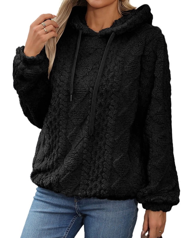 Women's Tie Dye Sherpa Pullover Hoodie - Oversized Fuzzy Fleece Sweatshirt With Pockets, Cozy & Fluffy (Multiple Colors)