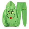 Christmas Womens Tracksuit 2Pcs Outfits Sets Casual Long Sleeve Grinch ...