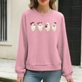 thumbnail image 1 of Christmas Womens Waffle Sweatshirts Loose Crewneck Long Sleeve Shirts Cute Christmas Printed Sweaters Casual Fashion Xmas Holiday Party Pullover Tops, 1 of 6