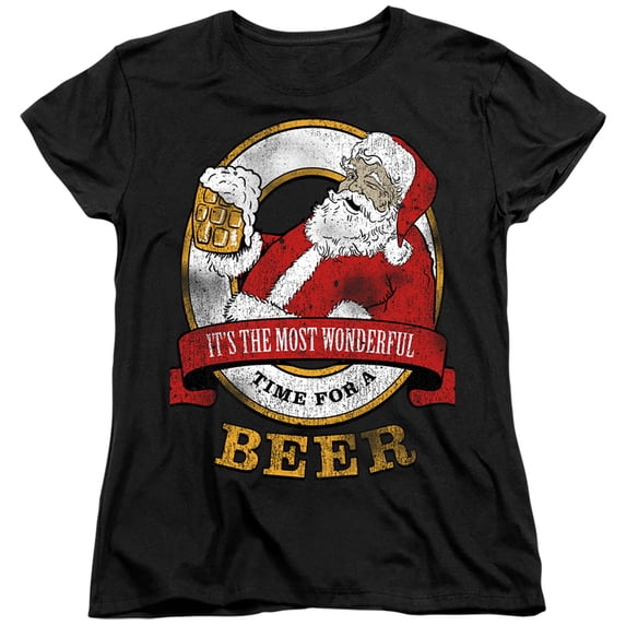 Christmas Wonderful Time for a Beer Women's T Shirt