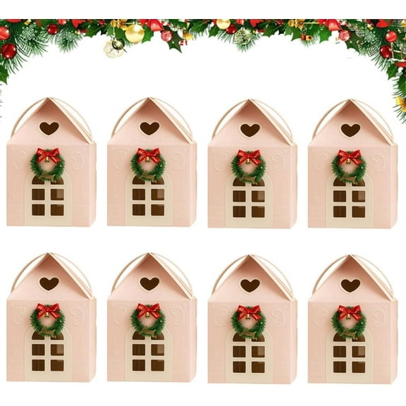 Christmas Wonderland Cottage Gift Box, 3D Pop Up Christmas House Gift Boxes, Christmass Cottage Gifts Box, House Shaped Gifts Box, Paper Treat Boxes for Holiday Party Favors Candy