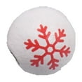 thumbnail image 1 of Christmas Wood Beads, 2 Style White Red Craft Beads Snowflake Round Wooden Spacer Beads for Christmas Winter Jewelry Making DIY Craft Ornament Supplies,for DIY Jewelry and Wreaths,White,0.6x0.6", 1 of 3