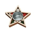 thumbnail image 1 of Christmas Wood Candle Holders Bulk Tealight Candle Table Centerpiece Church Candlestick Xmas Souvenirs for Guest Home Weeding Decor (Star), 1 of 6