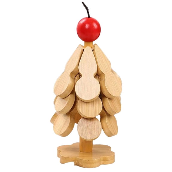 Christmas Wood Tree Trivets, 3.94 x 9.06 Inch Foldable Hot Pads, Protects Tables from Hot Pots and Pans, Ideal for Holiday Dinner Place Settings and Gift Giving