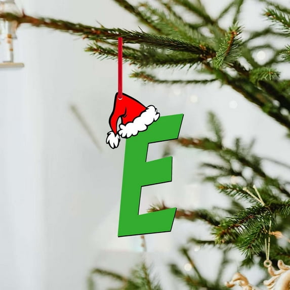 Christmas Wooden 26 Letters Christmas Initial Ornaments Unfinished Wood A To Z Ornament Letters Decorative Hanging Xmas Wooden Alphabet Letters For Christmas Tree Diy Craft Hangs Easy To Use