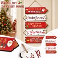 thumbnail image 1 of Christmas Wooden Arrow Sign Door Hanger, Santa's Workshop Reindeer Runway Elf Village Wall Hanging Plaque, Farmhouse Xmas Front Door Porch Wall Decor for Holiday Party Indoor Outdoor Home Decoration, 1 of 4