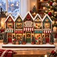 Christmas Wooden Block Handmade Holiday Craft Village Tabletop Display ...