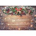 Christmas Wooden Board Backdrop Xmas Tree Gift Snowflake Retro Wood