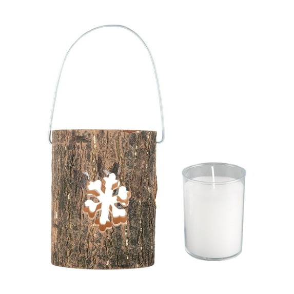 Christmas Wooden Candle Holder Set, Rustic Candle Cup with Candlestick, Aromatic Holiday Decoration for Table, Mantel & Gift – Ideal for Valentine’s Day