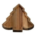 thumbnail image 1 of Christmas Wooden Christmas Fruit Plate Homemade Wooden Christmas Fruit Plate Christmas Tree Tray Cake Dessert Family Holiday Split Wooden Plate, 1 of 6