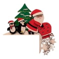 thumbnail image 1 of Christmas Wooden Corner Door Frame Decoration Christmas Wooden Corner Decoration丨Two Penguins, 1 of 3