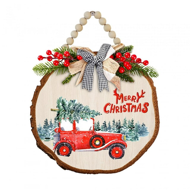 Christmas Wooden Hanging Sign, Front Door Decoration, Christmas