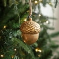 thumbnail image 1 of Christmas Wooden Hazelnut & Acorn Pendants, Natural-Looking Wooden Ornament Accessories for Christmas Tree, Charming Holiday Decorative Pieces to Add Festive Atmosphere in Your Home, Gold, 1pcs, 1 of 6