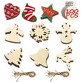 Christmas Wooden Ornaments Christmas Craft Unfinished DIY Wood Hanging
