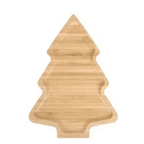Christmas Wooden Serving Platter for Holiday Snacks Cookies Fruits and Cheese Display Festive Food Presentation Tray