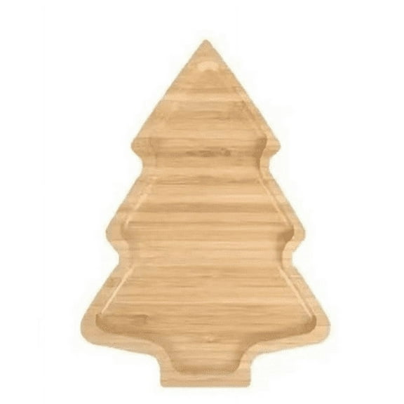 Christmas Wooden Serving Tray Kitchen Display Platter for Holiday Snacks Cookies Fruits Cheese Party Dining
