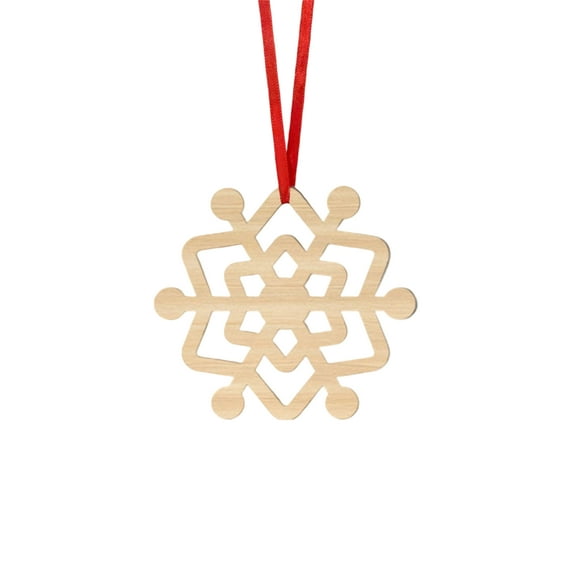 Christmas Wooden Snowflake Ornaments - 40Pcs Hanging Wood Slices with String, Handcrafted Rustic Xmas Tree Decor, Festive Winter Holiday Craft Decoration for Home Mantel Wreath