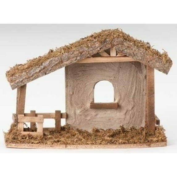 Christmas Wooden Stable. Wood Nativity Creche 50556