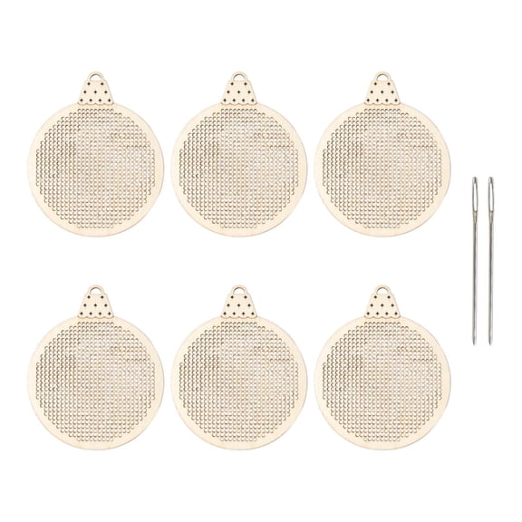 Christmas Wooden Stitches Kits Round Wooden Stitches Kits for Beginners Christmas Craft Project