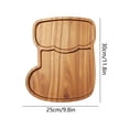 thumbnail image 1 of Christmas Wooden Tabletop Serving Tray,Xmas Socking Styling Charcuterie Board,for Dining Table Cheese Serving,Fruit & Snack Platter,11.8x9.8 inch, 1 of 6