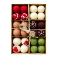 thumbnail image 1 of Christmas Wool Balls, Felt Ball Hanging Ornament Set For Christmas Tree Decoration, Handmade Holiday Party Decor, Boxed Christmas Accessories For Home Office Festive Celebration, 1 of 7