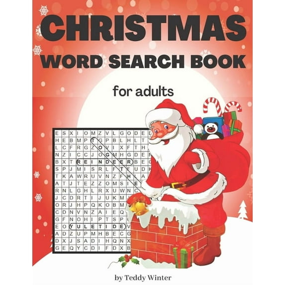 Christmas Word Search Book For Adults: Large Print Christian Find Word Puzzles For Kids Brain Sharper, (Paperback)
