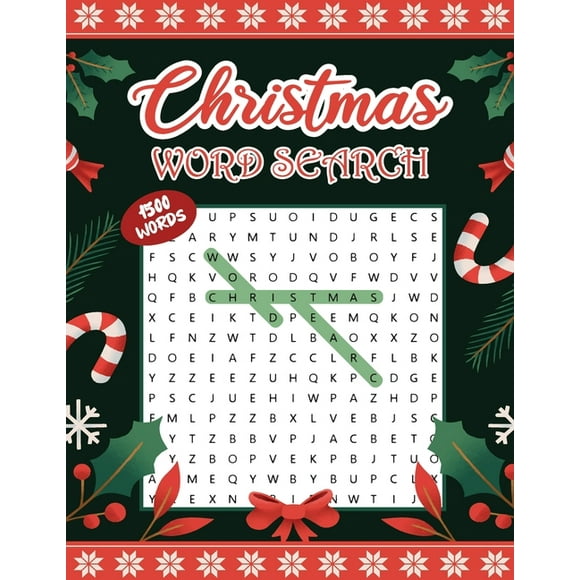 Christmas Word Search Book: Word Find Book for Christmas, Holiday Word Search Books - Christmas Activity Books (Paperback)(Large Print)