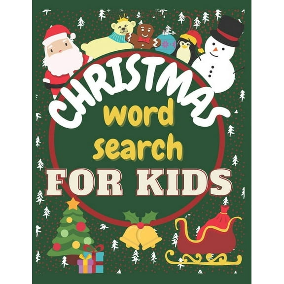 Christmas Word Search for Kids: Christmas Activity Book - Buster Brain Games - Workbook Game for Learning - Great Gift for Christmas - Gift for kids, (Paperback)