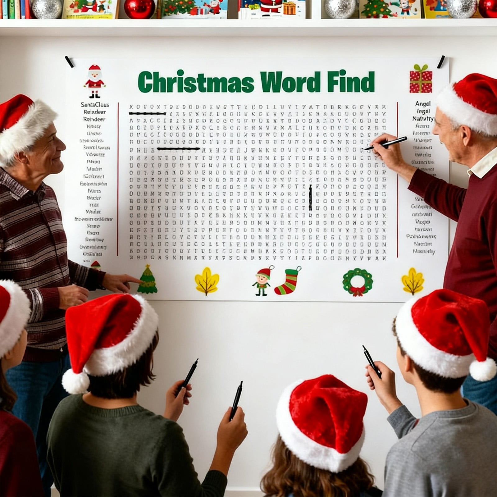 Christmas Word Search Poster 2x3ft Giant PosterSize Word Searches