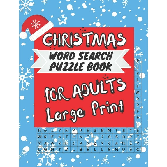 Christmas Word Search Puzzle Book For Adults Large Print: Brain Exercise, Fun, and Relaxation in one, activity book for adults, Give A Holiday Fun with Perfect Gifts, large print books for senior, 8.5