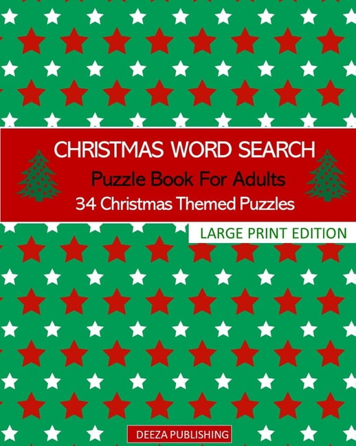Christmas Word Search : Puzzle Book For Adults: 34 Christmas Themed ...