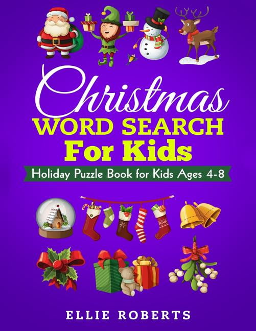 Christmas Word Search for Kids: Holiday Puzzle Book for Kids Ages 4-8, (Paperback)