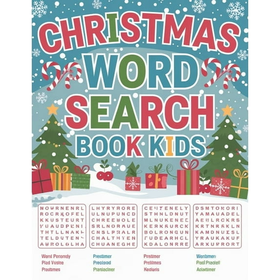 Christmas Word Search for Kids: Large Print Word Search Book for Kids, Children Word Search Activity Book, (Paperback)