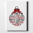 thumbnail image 1 of Christmas Words Ornament Red Glitter Look - 11" x 14" - Decorative Canvas Wall Art - White Edge - 5/8" Gallery Wrapped, 1 of 2
