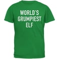 thumbnail image 1 of Christmas Worlds Grumpiest Elf Irish Green Adult T-Shirt - 2X-Large, 1 of 1